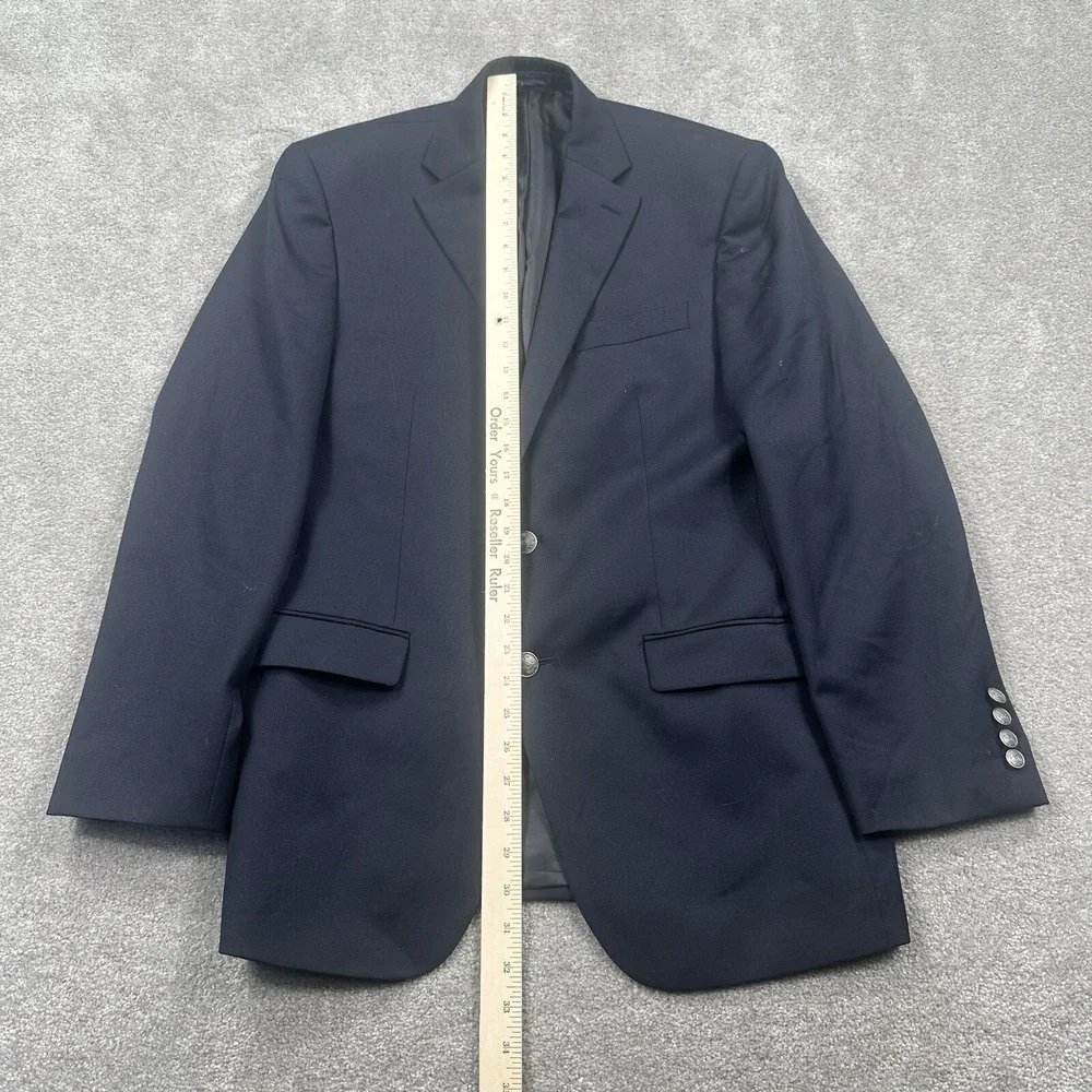Michael Kors Men's Suit Coat Blazer Size 38 R‎ Navy Blue Wool Blend